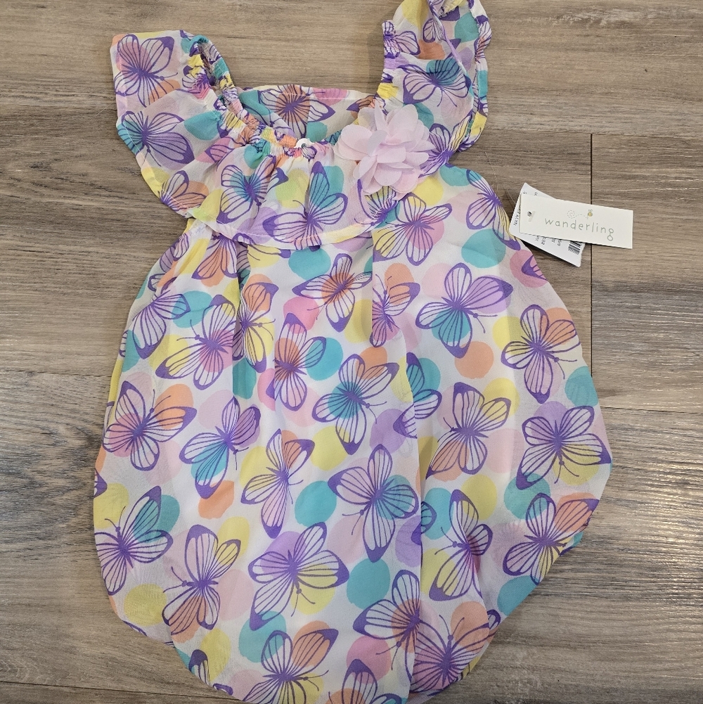 Butterfly Romper Colorfly New With Tags 6-9m